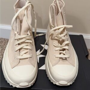 Women's Cream High-Top Sneakers